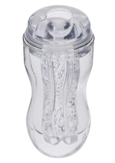 Selopa Stroke Of Luck Masturbator with Vibrating C-Ring - Clear